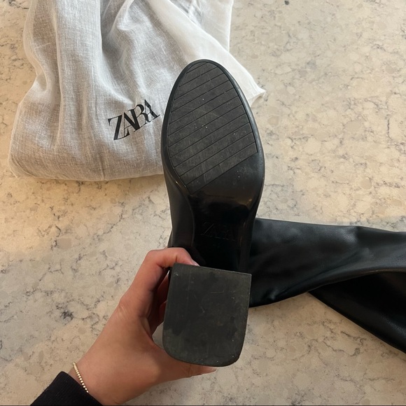 Zara Faux Leather Over the Knee Boots size 40 - Picture 9 of 9